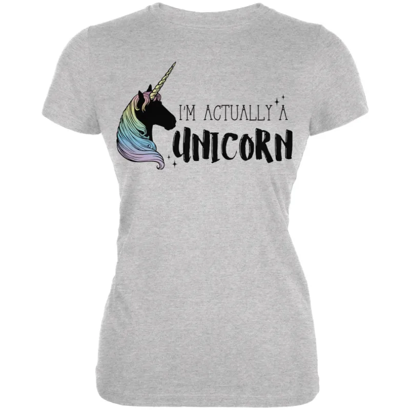 Halloween I'm Actually a Unicorn Juniors Soft T Shirt sold by Old Glory