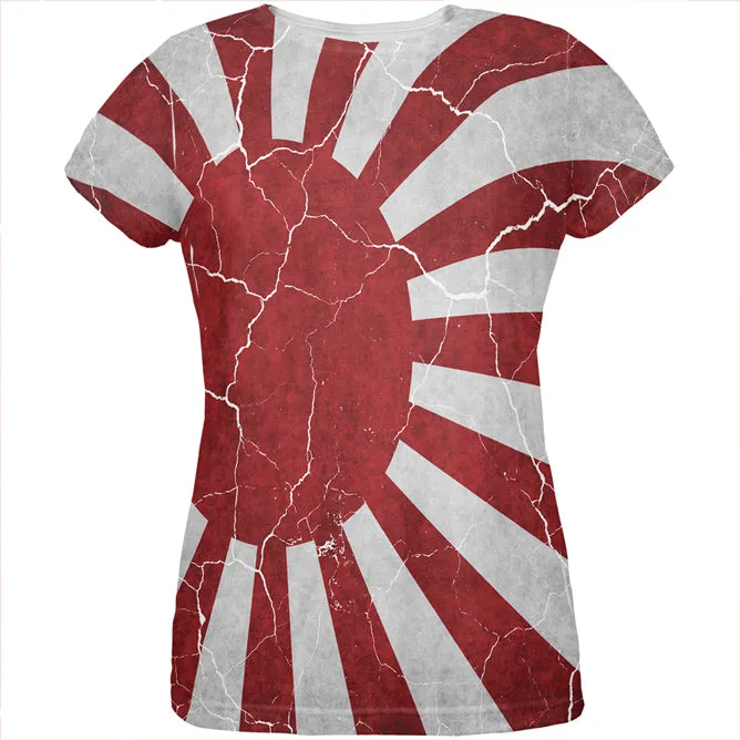 Distressed Japanese Rising Sun Flag All Over Womens T Shirt sold by Old Glory