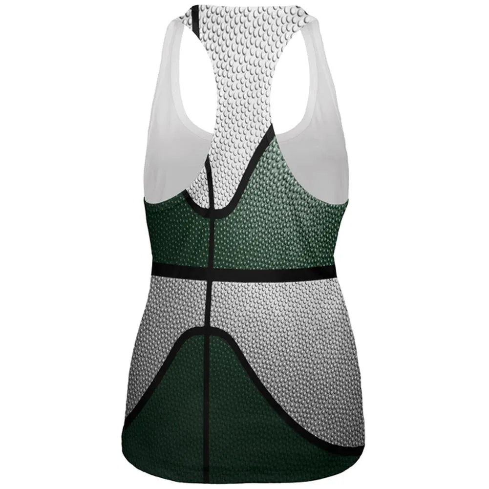 Championship Basketball Forest Green & White All Over Womens Work Out Tank Top sold by Old Glory product image thumbnail 2