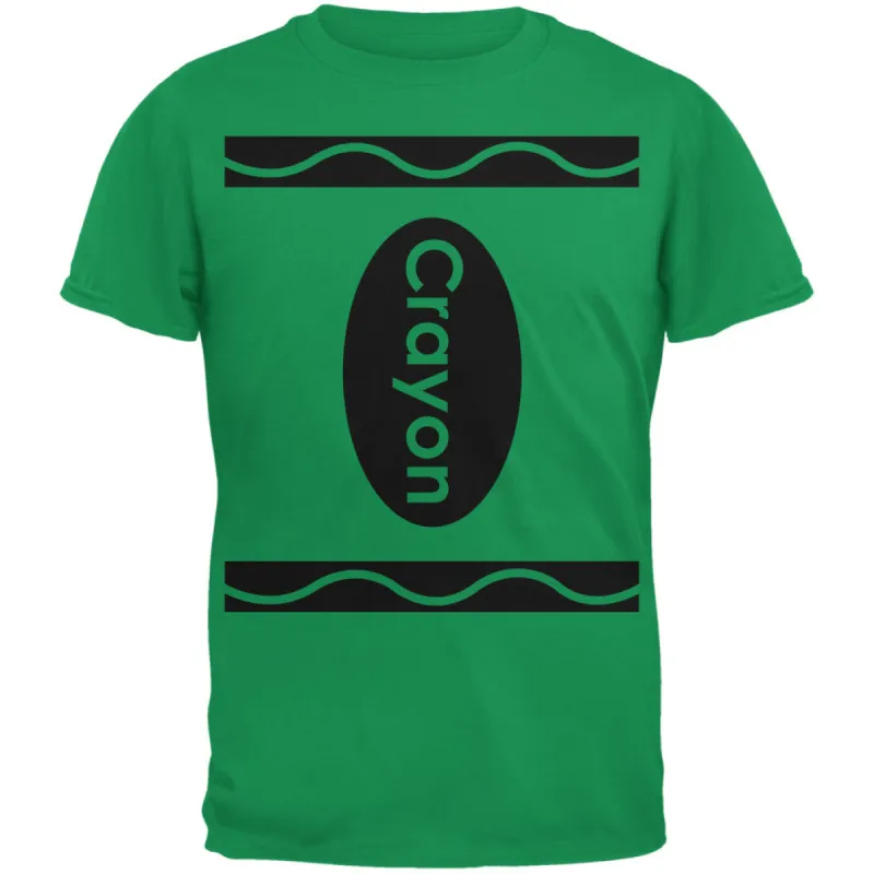 Halloween Crayon Costume Irish Green Adult T-Shirt sold by Old Glory