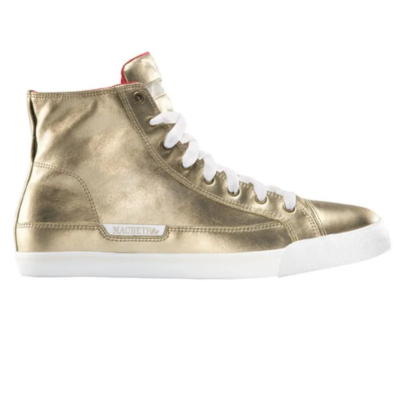 Macbeth - Schubert Gold Metallic High Top Womens Sneakers sold by Old Glory