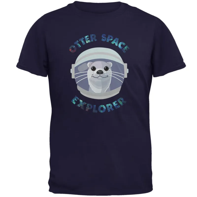 Otter Outer Space Explorer Cute Mens T Shirt sold by Old Glory