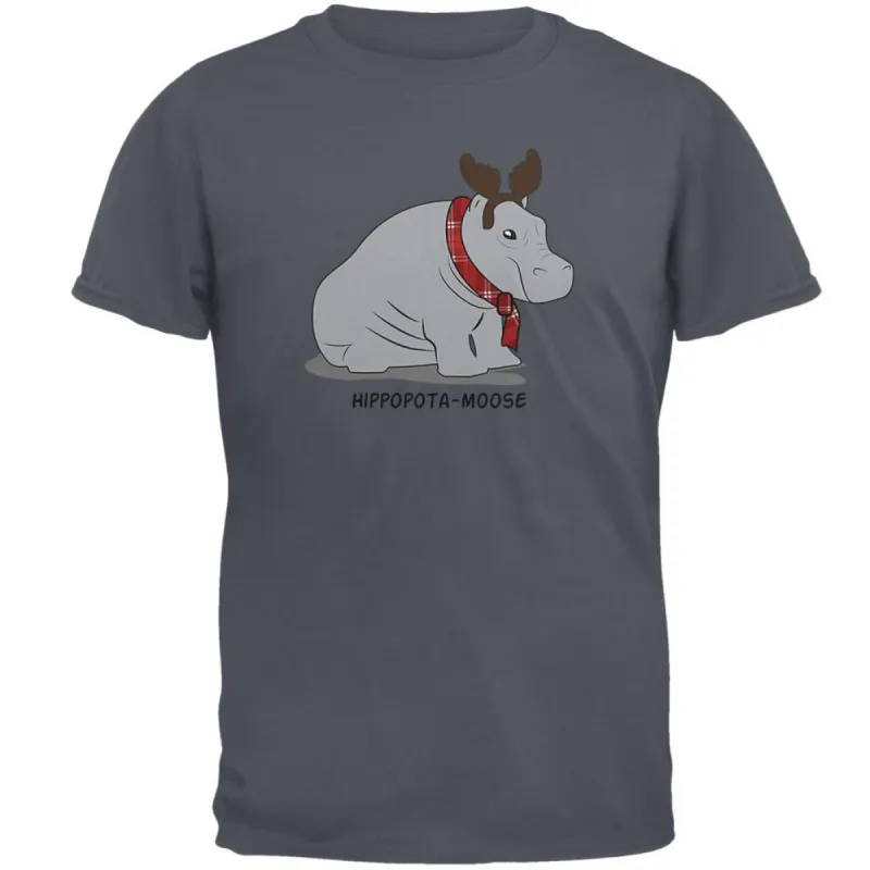 Hippo Moose Hippopotamoose Funny Pun Mens T Shirt sold by Old Glory