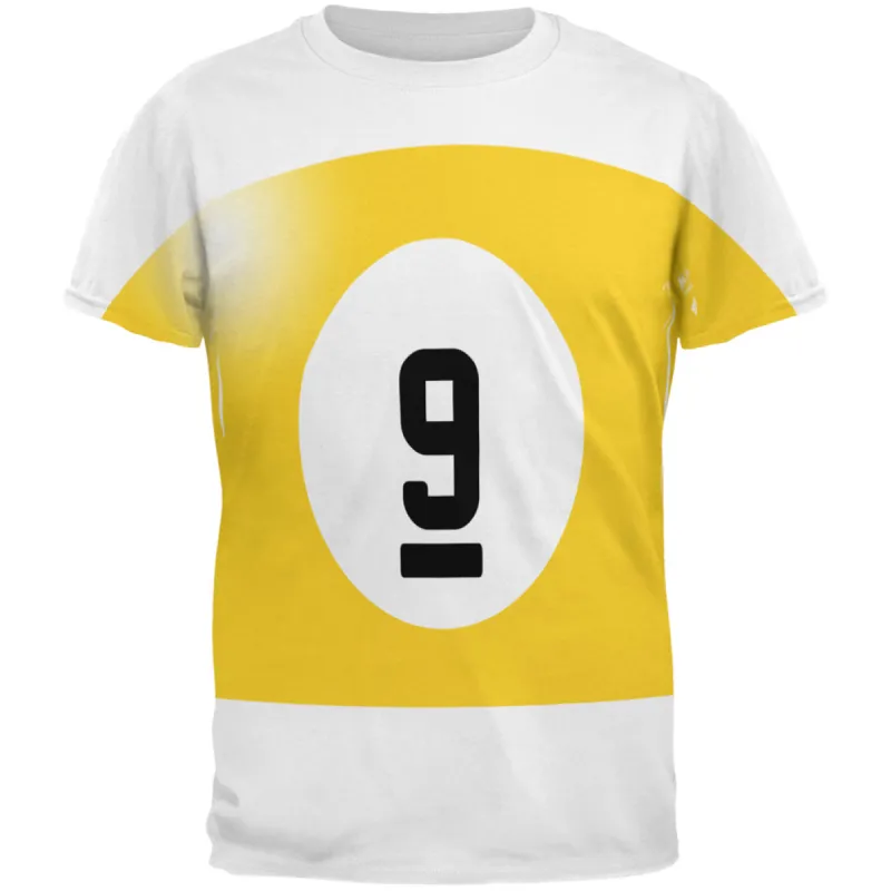 Halloween Billiard Pool Ball Nine Costume All Over Mens T Shirt sold by Old Glory