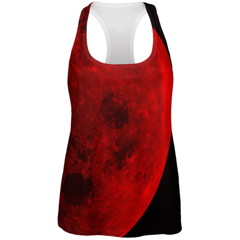 Halloween Blood Moon All Over Womens Racerback Tank Top sold by Old Glory