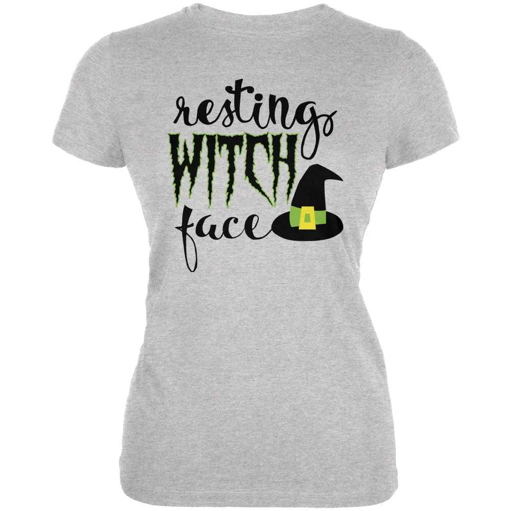 Halloween Resting Witch Face Juniors Soft T Shirt sold by Old Glory