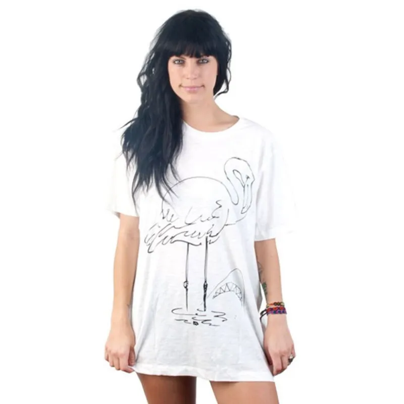 Rusty - Shark Bait Optic White Juniors T-Shirt sold by Old Glory