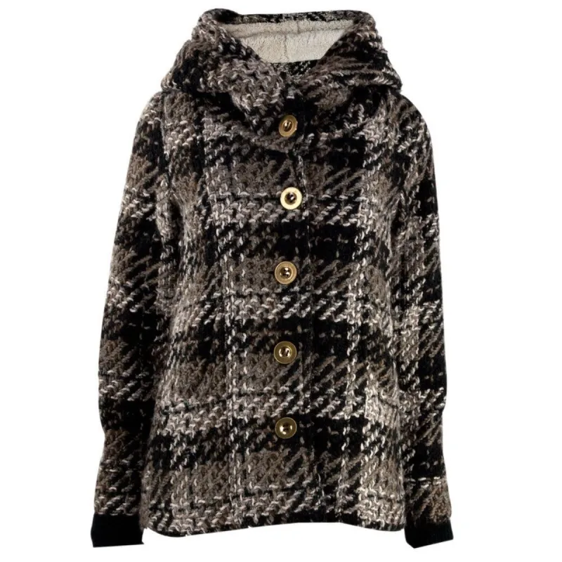 Element - Brown Faux-Wool Button-Up Juniors Jacket made by Element