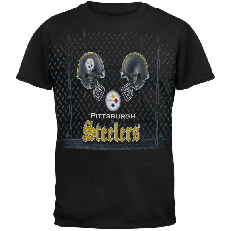 Pittsburgh Steelers - Face Off Adult T-Shirt sold by Old Glory
