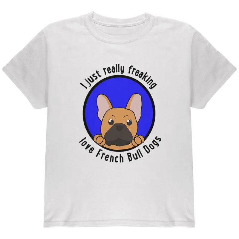 I Just Love French Bulldogs Youth T Shirt sold by Old Glory