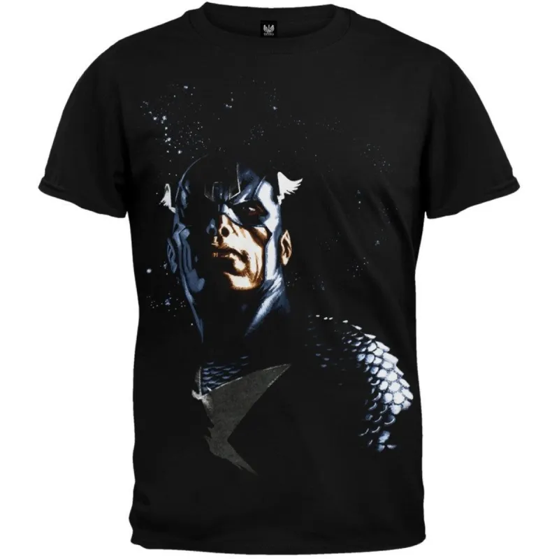 Captain America - Cap On Felt T-Shirt sold by Old Glory