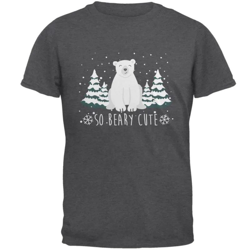 Winter So Beary Very Cute Polar Bear Pun Mens T Shirt sold by Old Glory