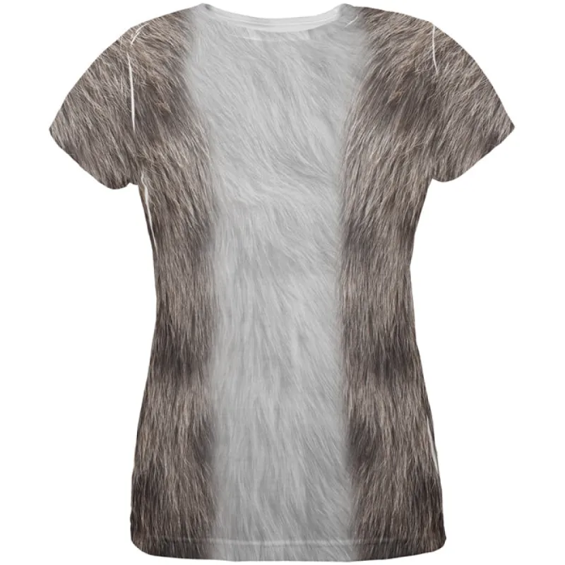 Halloween Grey Cat Costume All Over Womens T Shirt sold by Old Glory