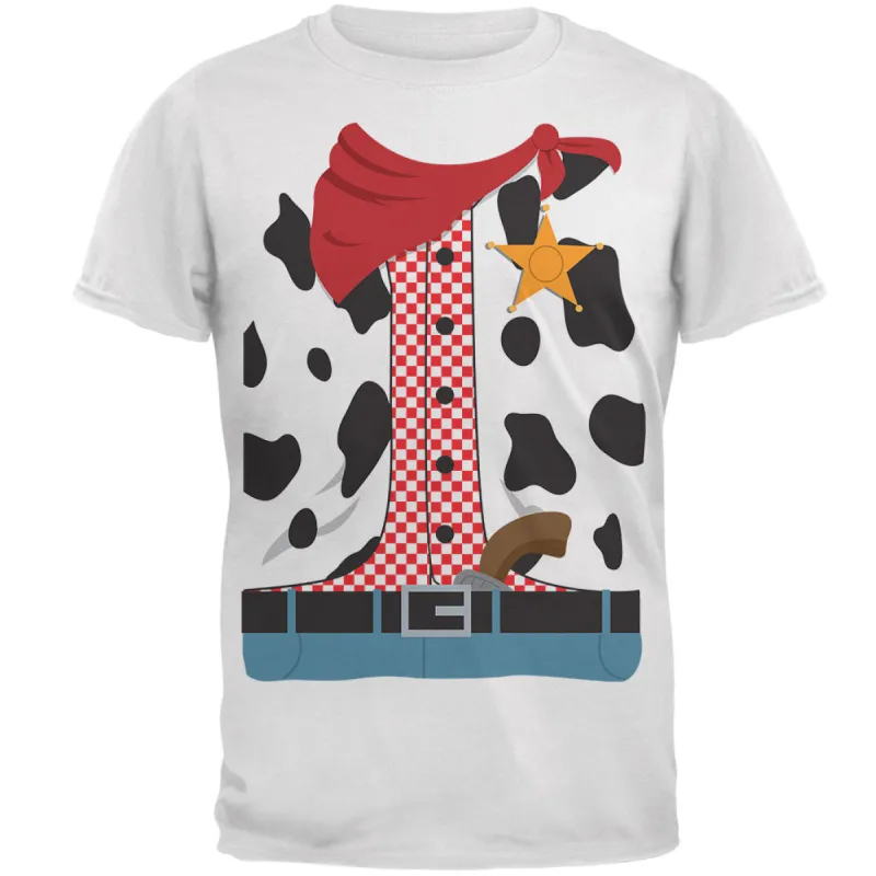 Halloween Cowgirl Costume Mens Soft T Shirt sold by Old Glory