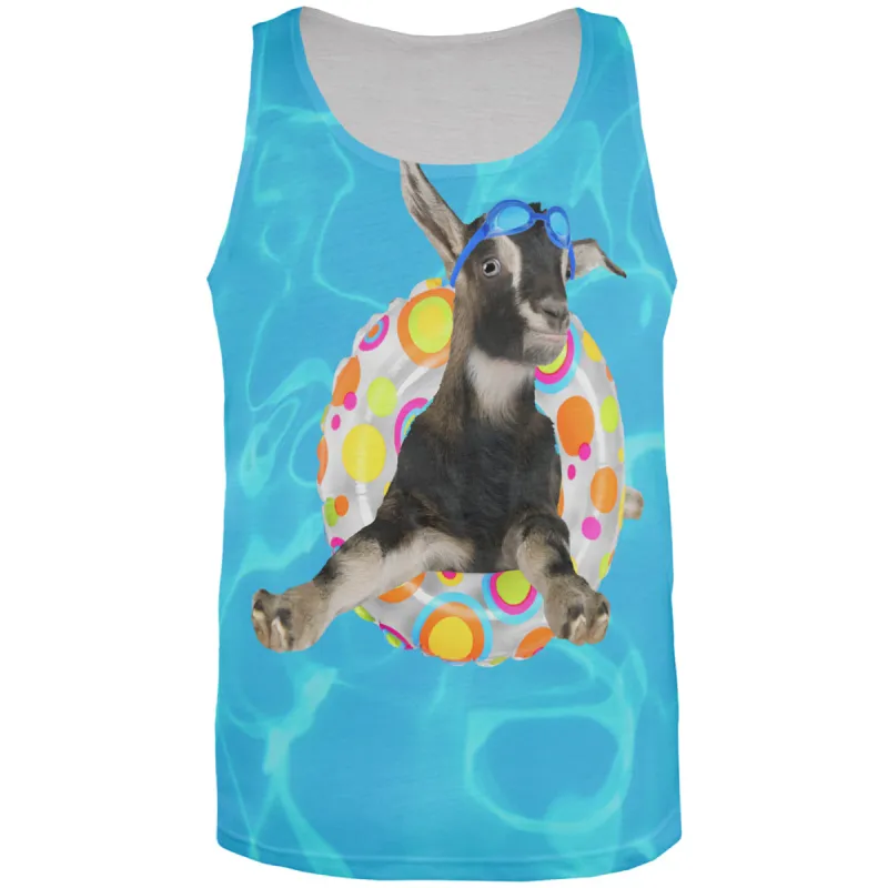 Whatever Floats Your Goat Boat Funny All Over Mens Tank Top sold by Old Glory