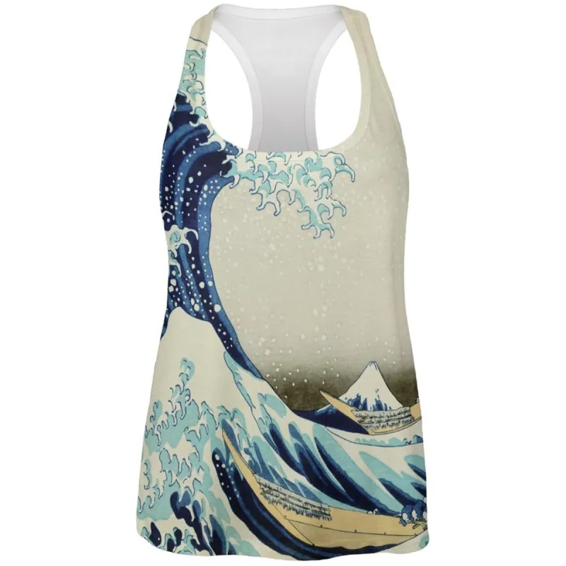 Great Wave Tsunami Japanese Painting All Over Womens Work Out Tank Top sold by Old Glory