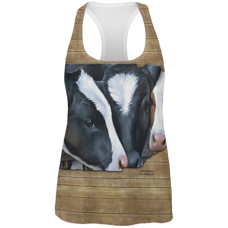Queens of the Dairy Farm Cows All Over Womens Work Out Tank Top sold by Old Glory