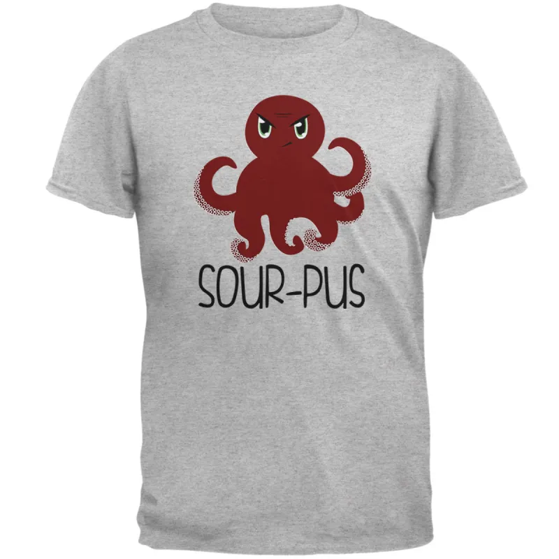 Octopus Sourpuss Funny Cute Mens T Shirt sold by Old Glory