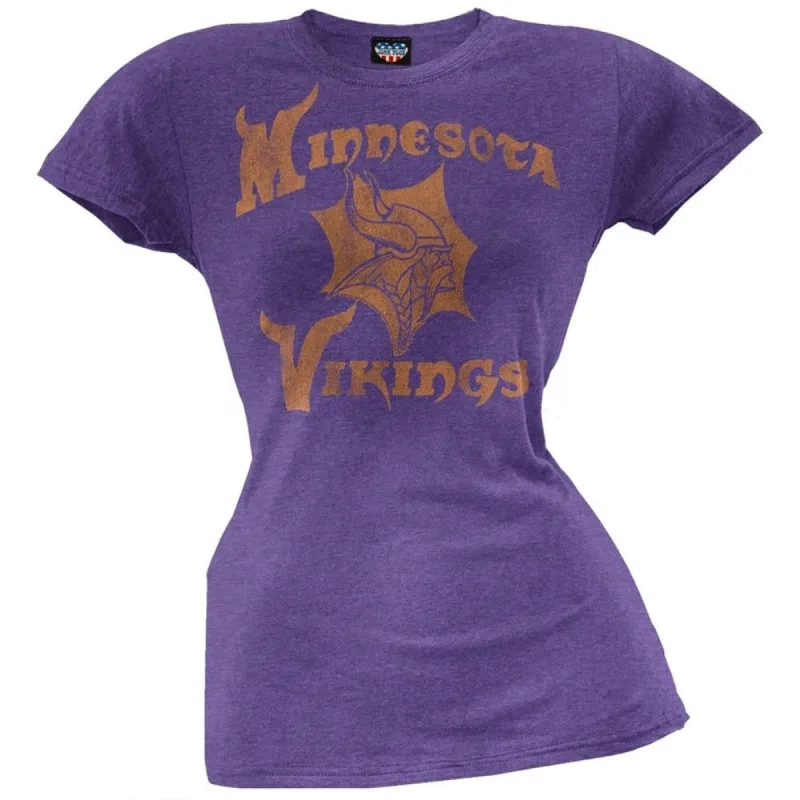 Minnesota Vikings - Distressed Logo Juniors T-Shirt sold by Old Glory