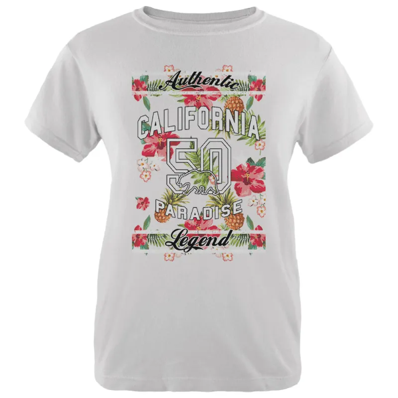 Floral Paradise Found California Womens Organic T Shirt sold by Old Glory