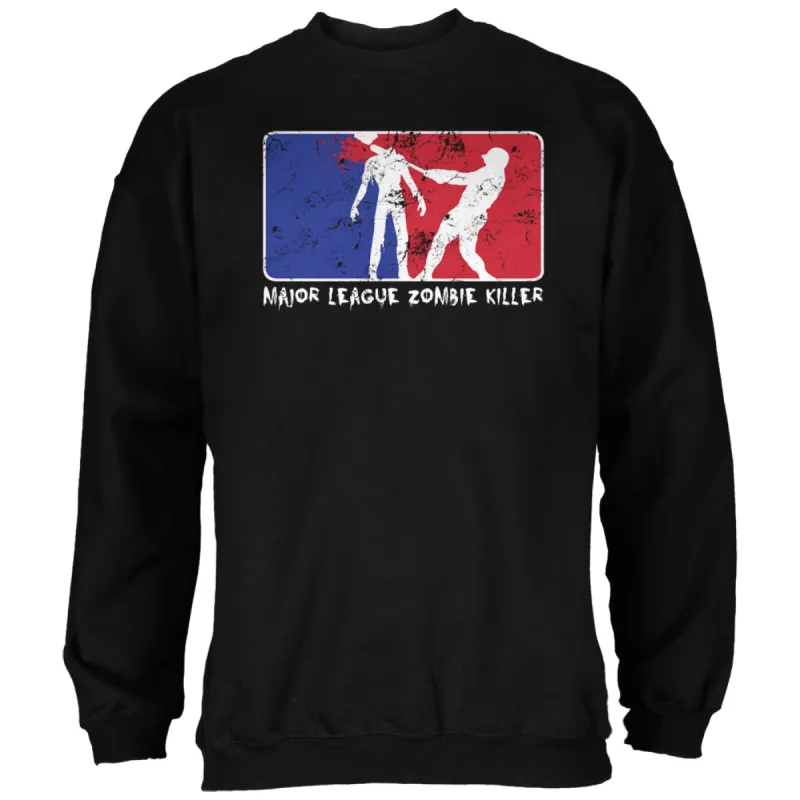 Halloween Major League Zombie Killer Black Adult Sweatshirt sold by Old Glory