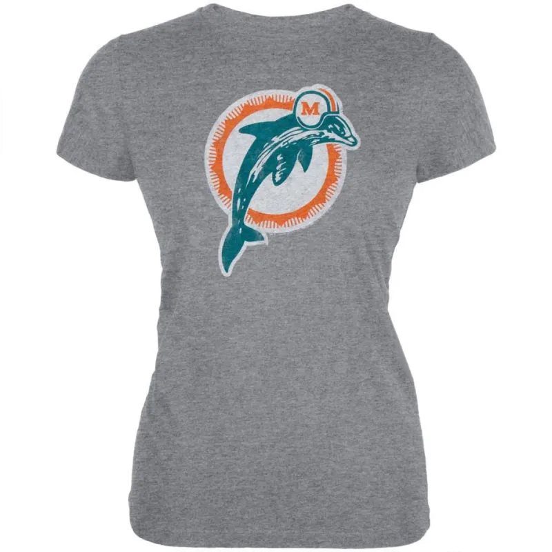 Miami Dolphins - Distressed Logo Juniors T-Shirt sold by Old Glory