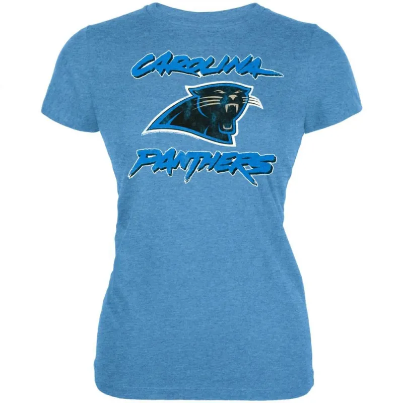 Carolina Panthers - Distressed Logo Juniors T-Shirt sold by Old Glory