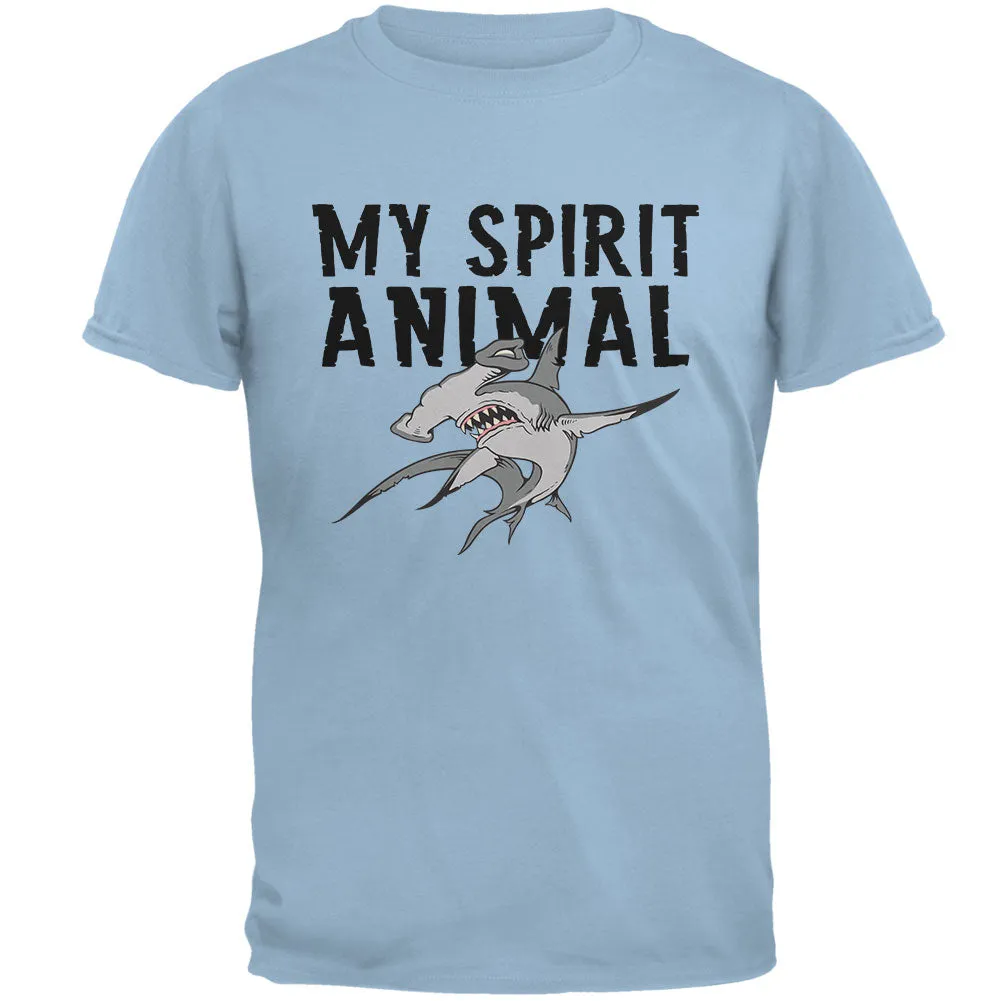 My Spirit Animal Hammerhead Shark Light Blue Adult T-Shirt sold by Old Glory