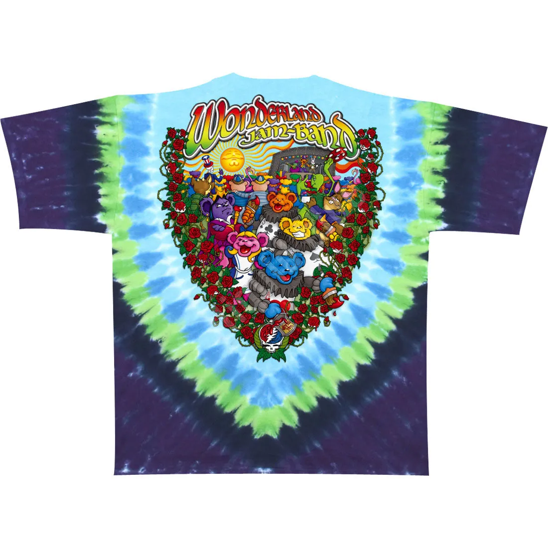 Grateful Dead - Wonderland Band Tie Dye Mens T-Shirt sold by Old Glory product image thumbnail 2