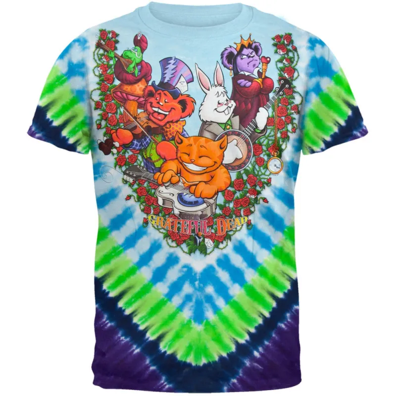 Grateful Dead - Wonderland Band Tie Dye Mens T-Shirt sold by Old Glory