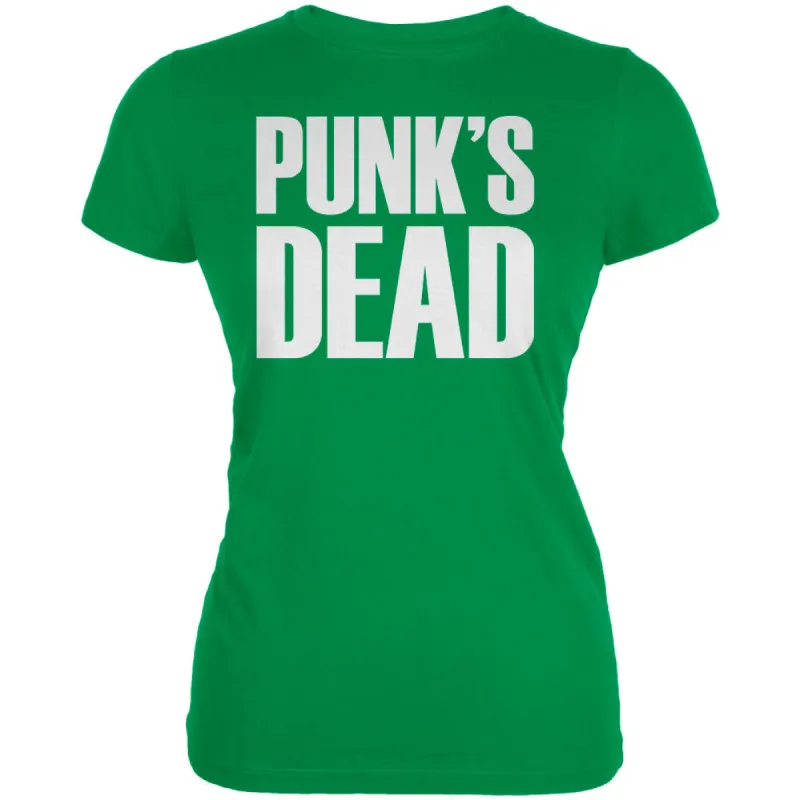 Punk's Dead V3 Irish Green Juniors Soft T-Shirt sold by Old Glory