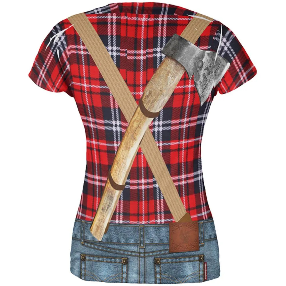 Halloween Lumberjack Costume All Over Juniors T Shirt sold by Old Glory product image thumbnail 2