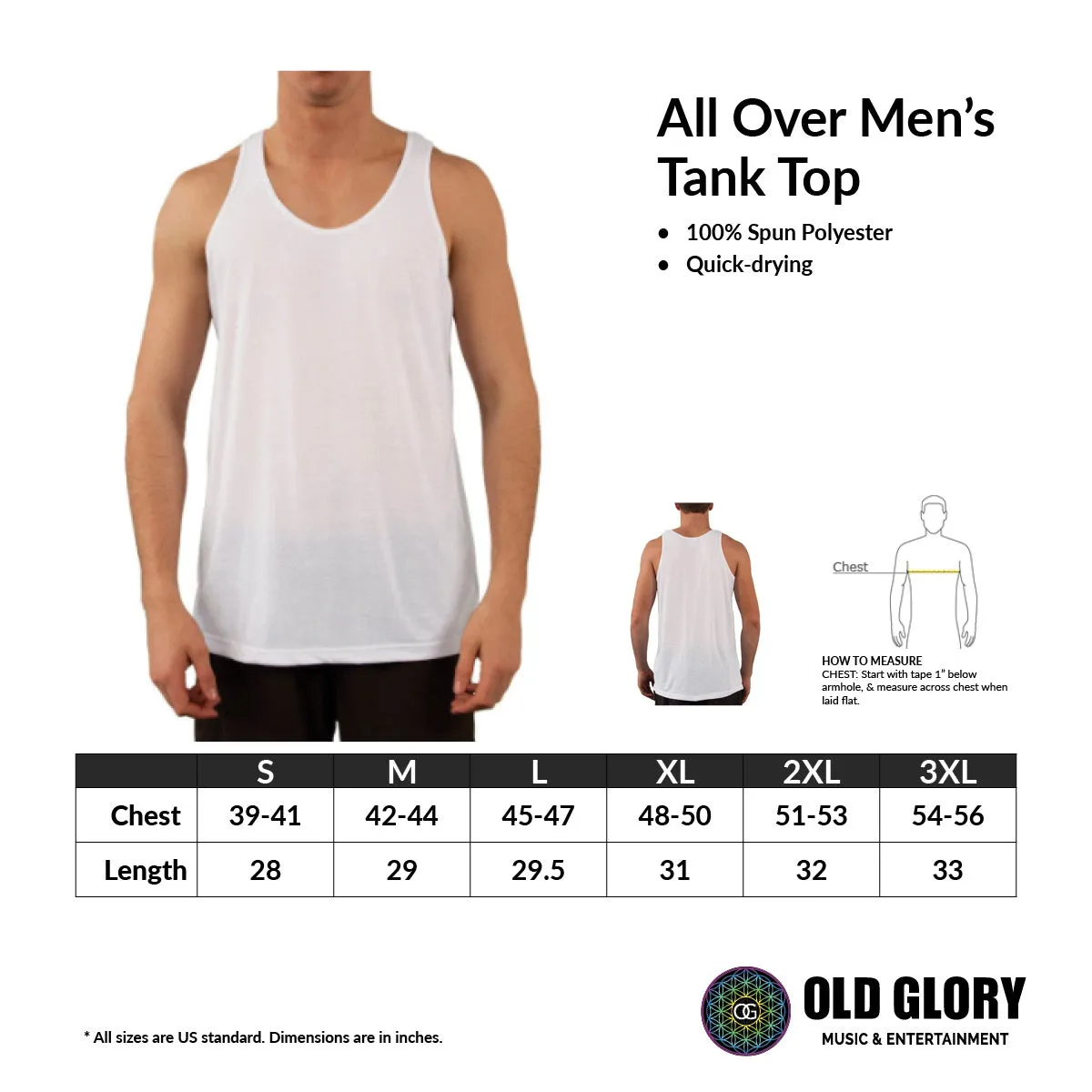 4th of July American Flag Bald Eagle Splatter All Over Mens Tank Top sold by Old Glory product image thumbnail 2