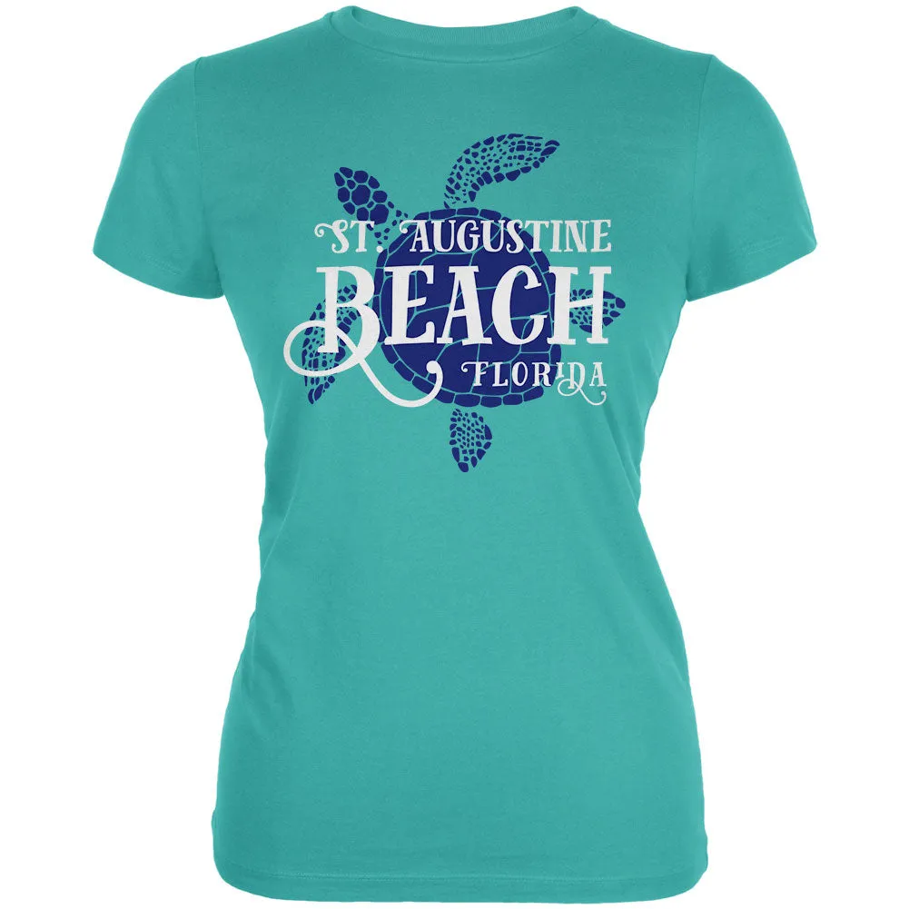 Summer Sun Sea Turtle St. Augustine Beach Juniors Soft T Shirt sold by Old Glory