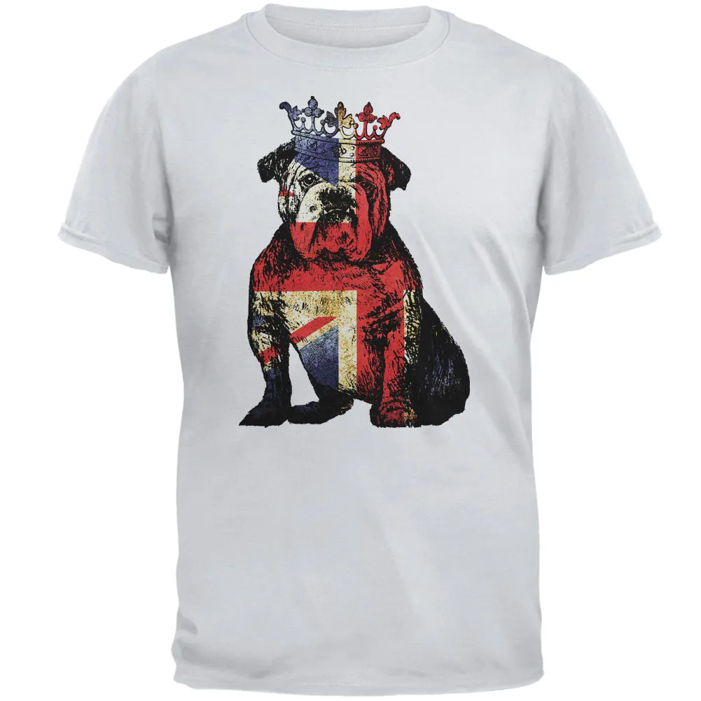 British Bulldog Crown Grunge Flag Mens T Shirt sold by Old Glory