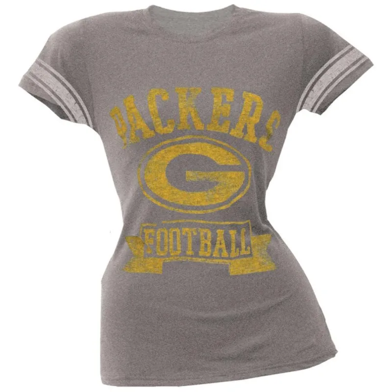 Green Bay Packers - Vintage Logo Juniors Varsity T-Shirt sold by Old Glory