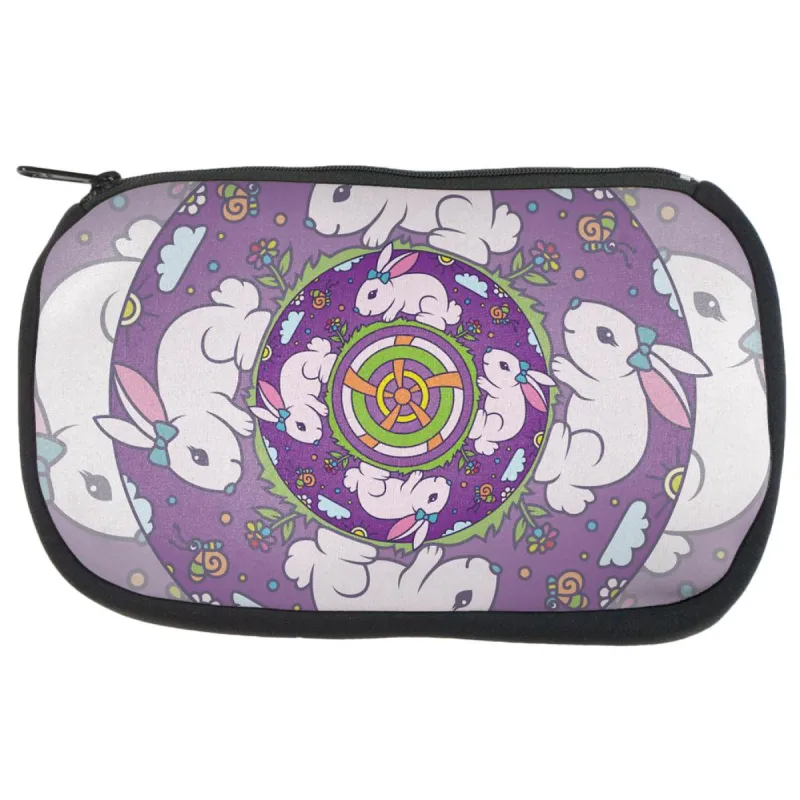 Mandala Trippy Stained Glass Easter Bunny Makeup Bag sold by Old Glory