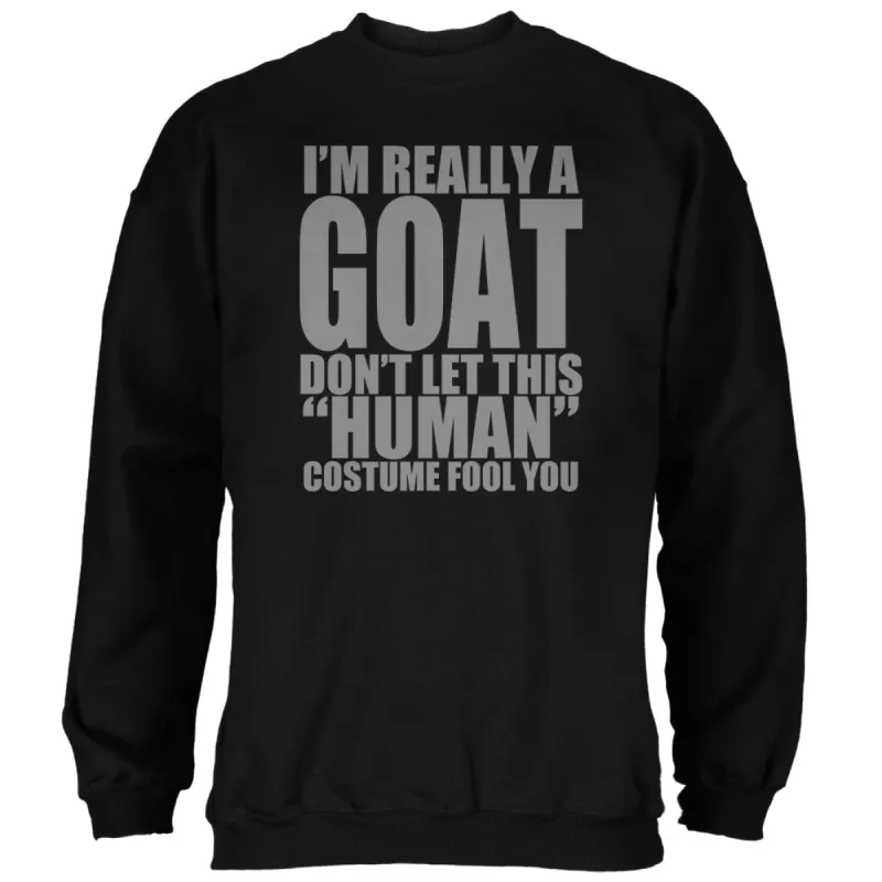 Halloween Human Goat Costume Mens Sweatshirt sold by Old Glory
