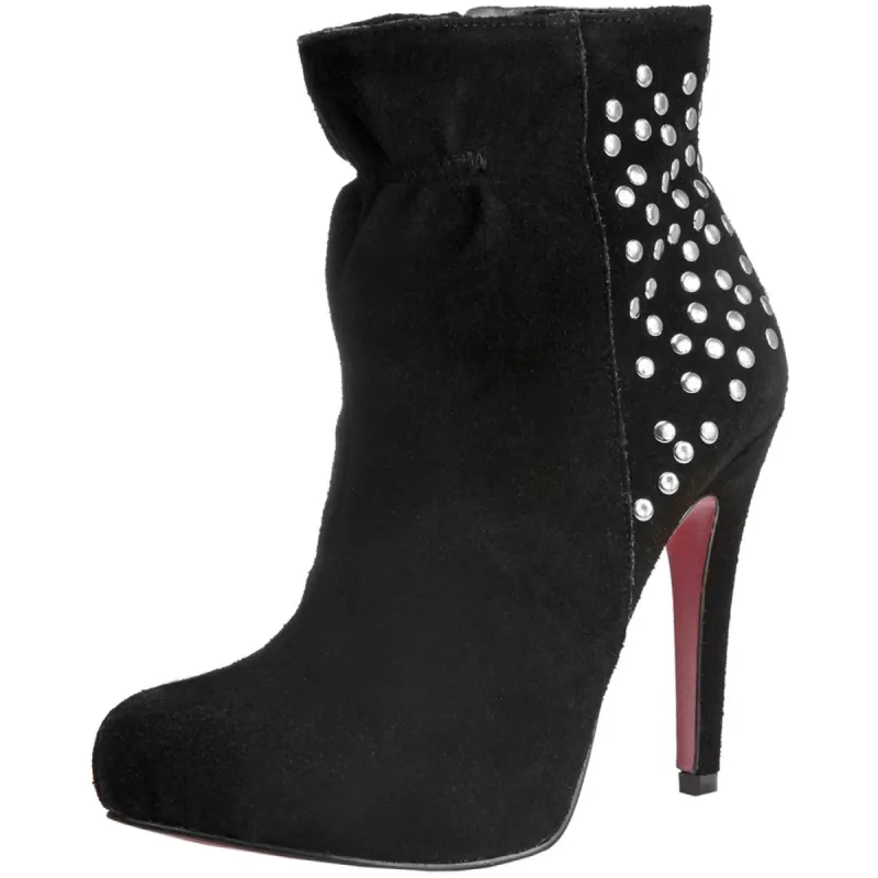 Paris Hilton Footwear - Allison Black Suede Bootie made by Old Glory