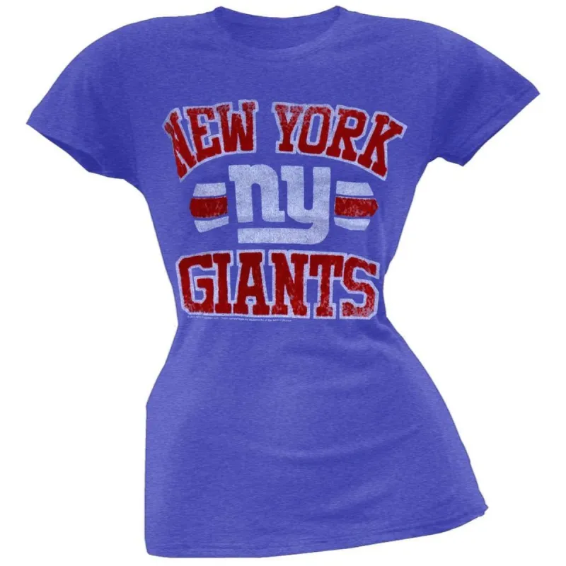New York Giants - Vintage Flock Logo Juniors T-Shirt sold by Old Glory
