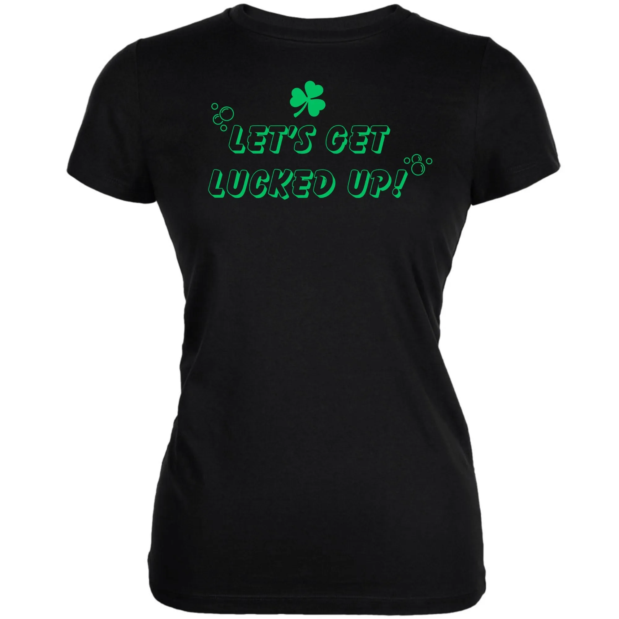 St Patricks Day Lets Get Lucked Up Juniors Soft T Shirt sold by Old Glory product image thumbnail 2