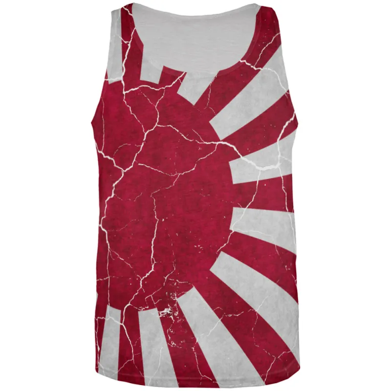 Distressed Japanese Rising Sun Flag All Over Mens Tank Top sold by Old Glory