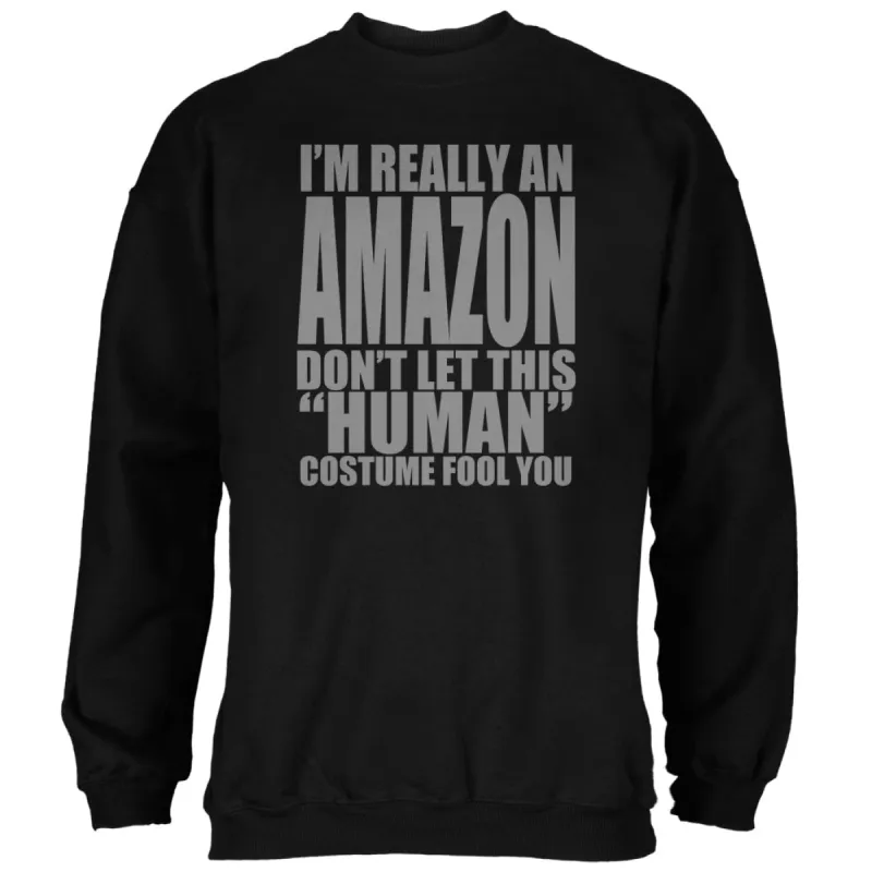 Halloween Human Amazon Costume Mens Sweatshirt sold by Old Glory