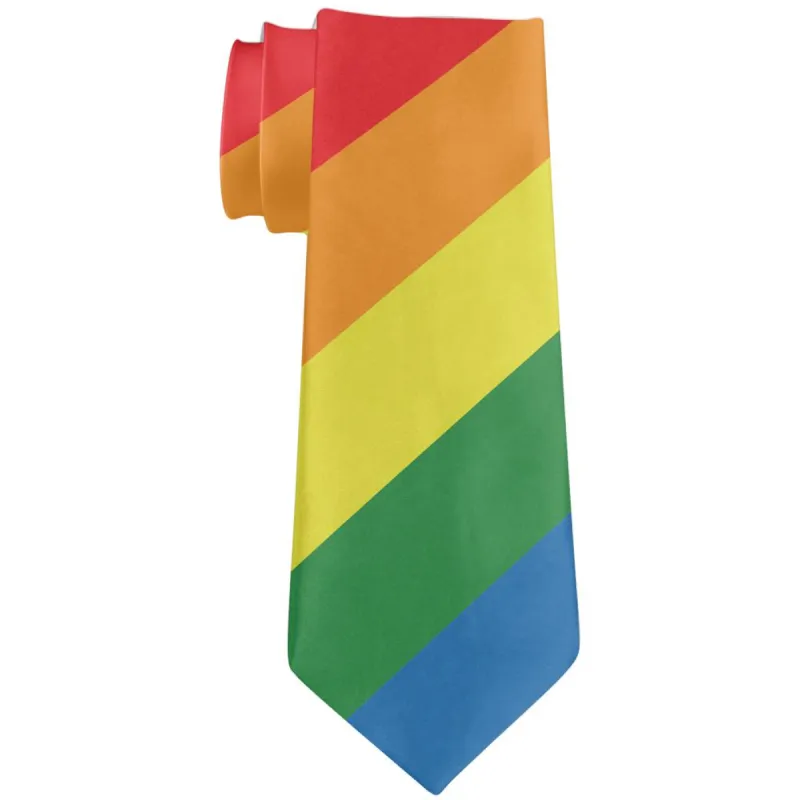 Rainbow Gay Pride Flag All Over Neck Tie sold by Old Glory