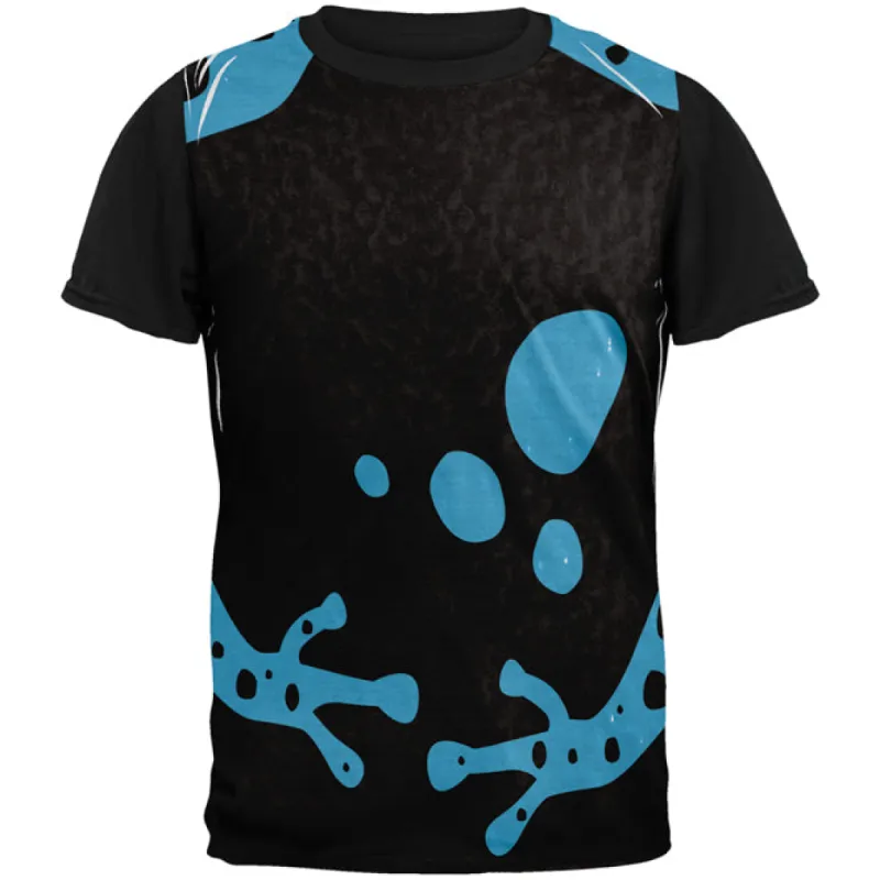 Blue Banded Poison Dart Frog Costume All Over Mens Black Back T Shirt sold by Old Glory