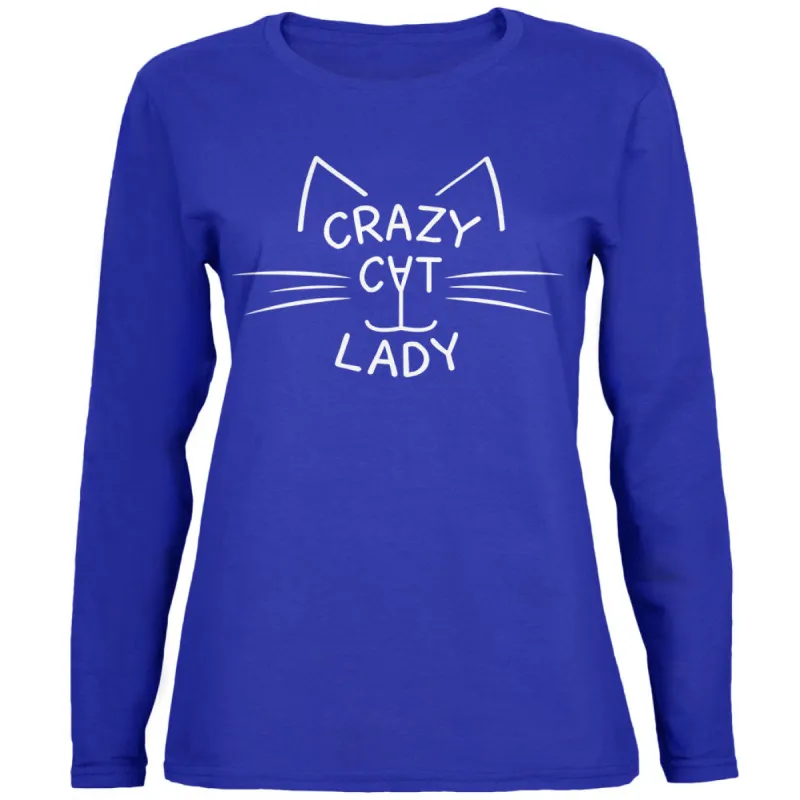 Crazy Cat Lady Womens Long Sleeve T Shirt sold by Old Glory
