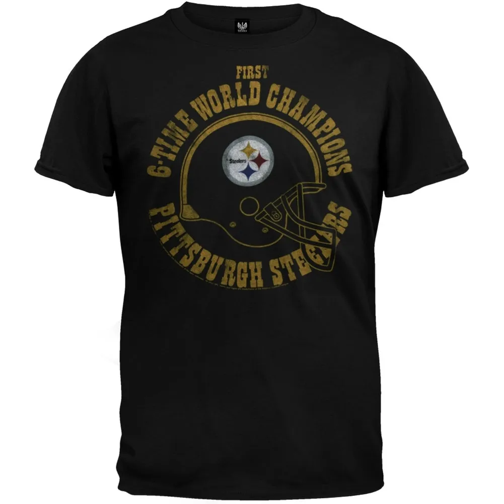 Pittsburgh Steelers - 6 Time World Champs Soft T-Shirt sold by Old Glory