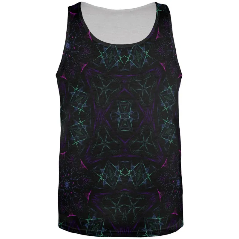 Rock Metal Neon Mandala All Over Mens Tank Top sold by Old Glory