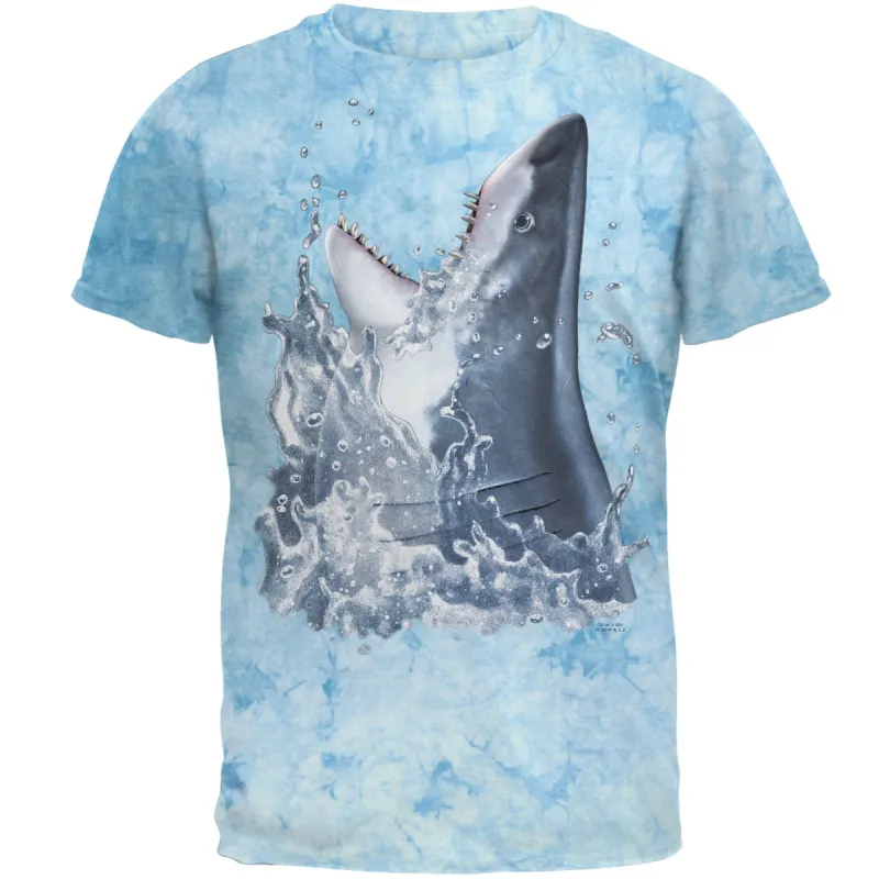 Great White Breaching Mens T Shirt sold by Old Glory