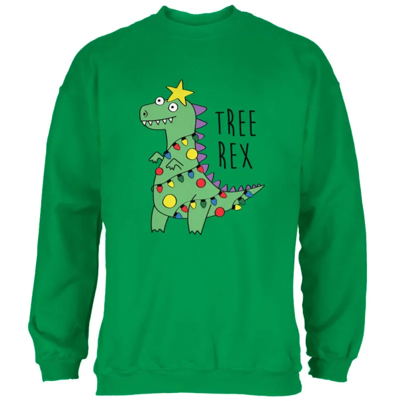 Christmas Tree Rex T-Rex Funny Dinosaur Mens Sweatshirt sold by Old Glory